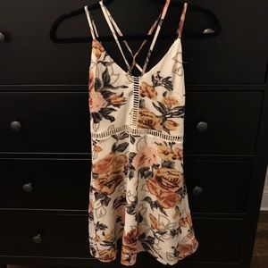 Flirty Floral Glitter Skater Dress